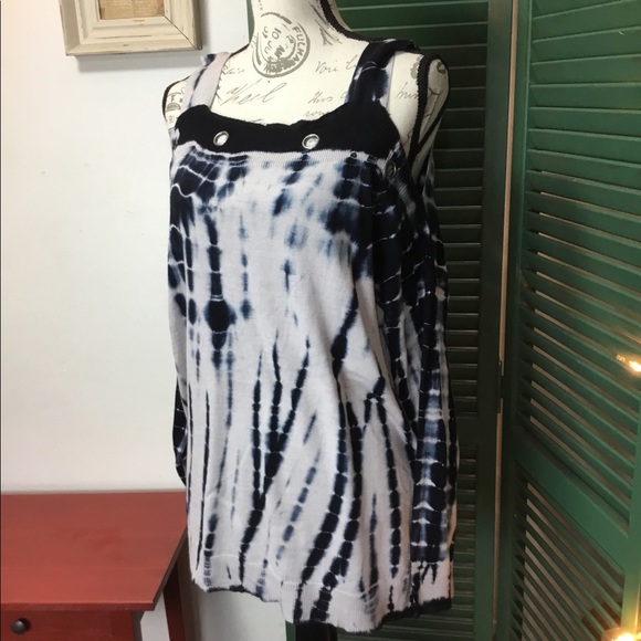 Rock & Republic Sweaters - Tie-Dye off shoulder sweater with grommets.